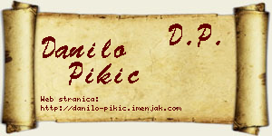 Danilo Pikić vizit kartica